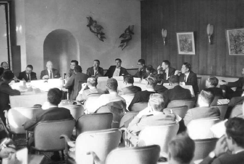 Attendees at the 1968 NATO Software Engineering Conference in Garmisch, Germany